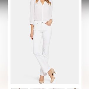NYDJ Marilyn Straight Leg Jeans - Optic White (Reg 14) NWT